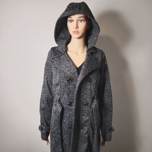 Women's Size XL Yoki Pea Coat Dark Gray
